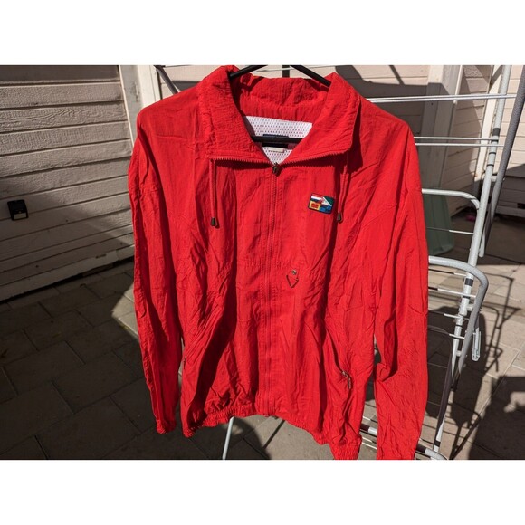 Vintage Catalina Track Suit Windbreaker Nylon Jacket Red 80’s 90’s No Size Tag - Picture 2 of 14